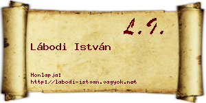 Lábodi István névjegykártya